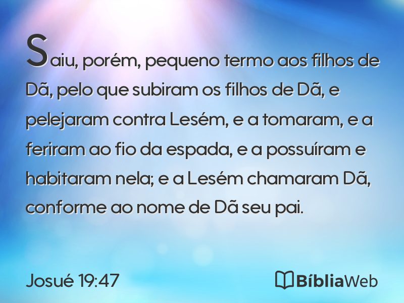 Josué 19:47 em imagem para compartilhar