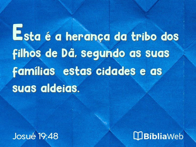 Josué 19:48 em imagem para compartilhar