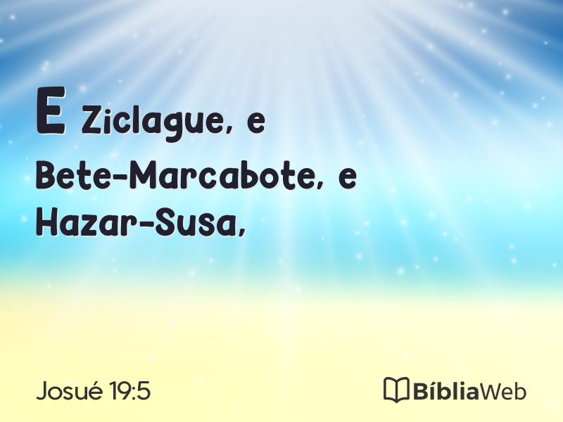 Josué 19:5 em imagem para compartilhar