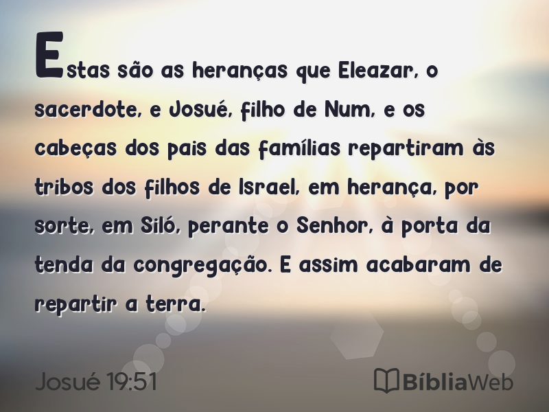 Josué 19:51 em imagem para compartilhar