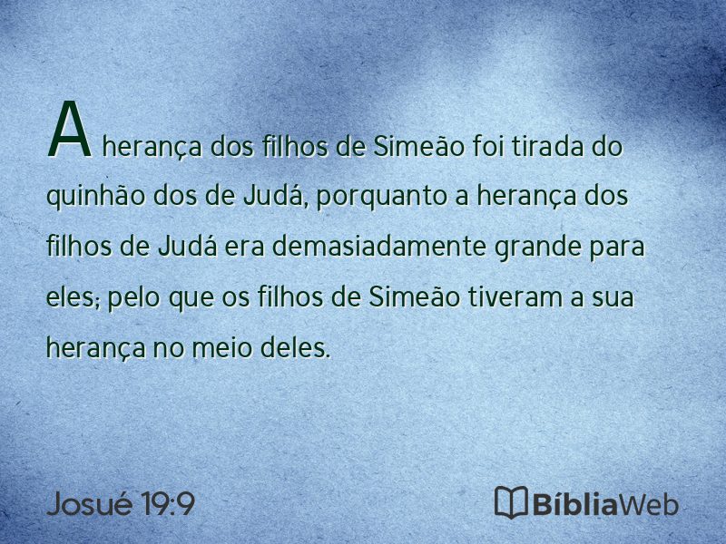 Josué 19:9 em imagem para compartilhar