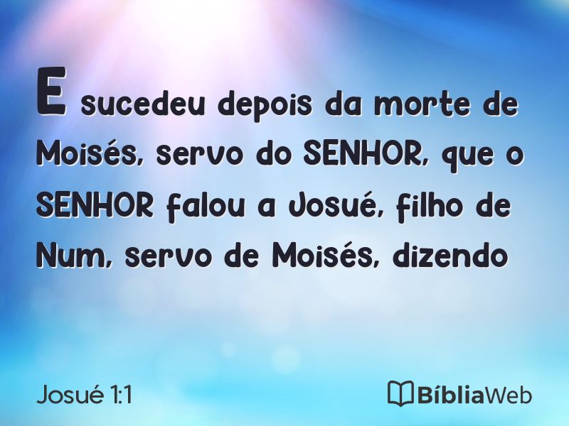 Josué 1:1 em imagem para compartilhar