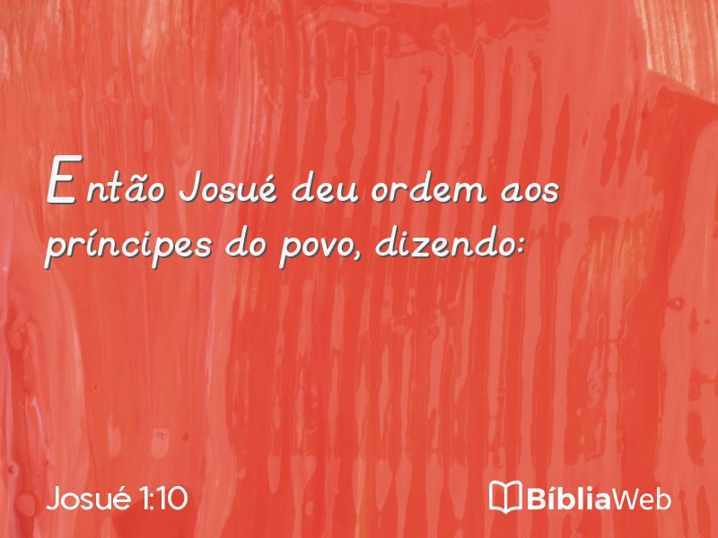 Josué 1:10 em imagem para compartilhar
