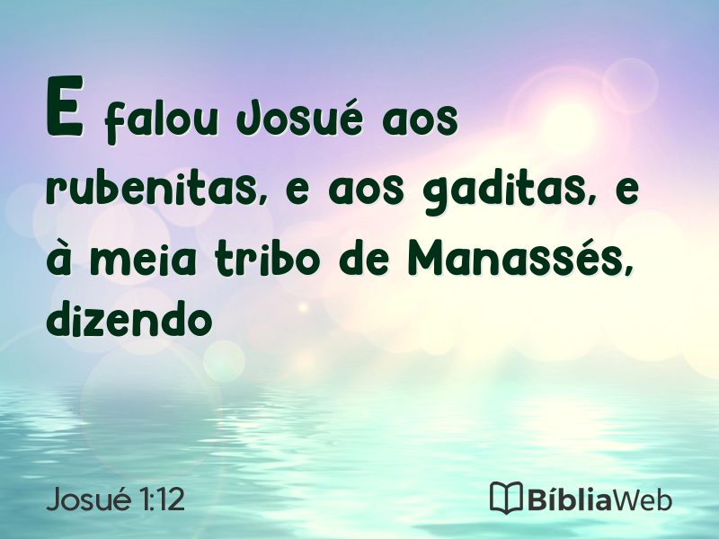 Josué 1:12 em imagem para compartilhar
