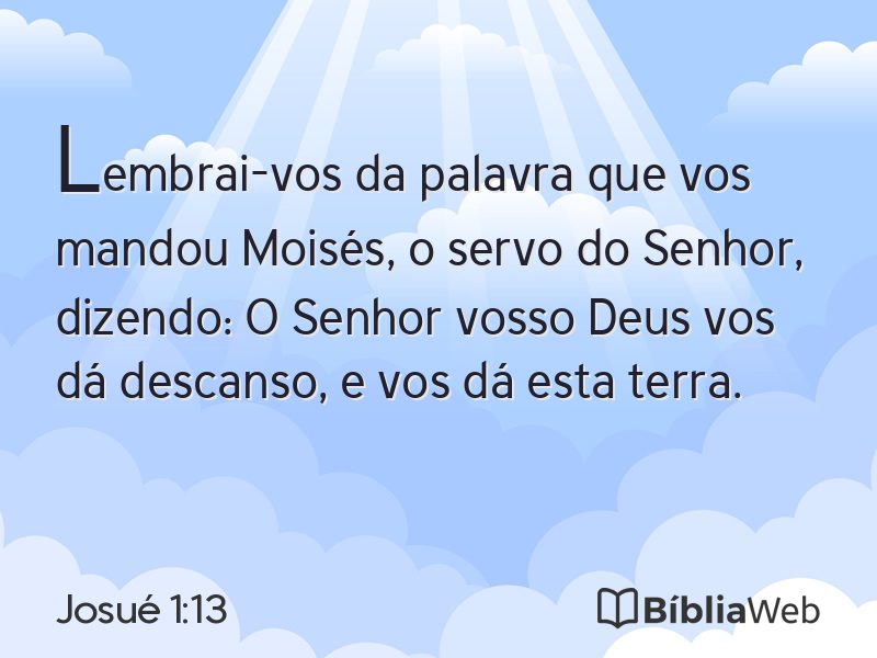 Josué 1:13 em imagem para compartilhar