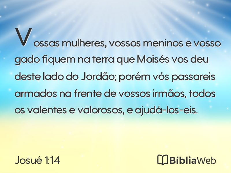 Josué 1:14 em imagem para compartilhar
