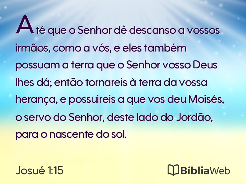 Josué 1:15 em imagem para compartilhar