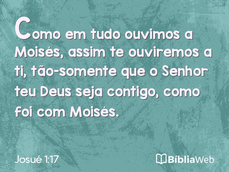 Josué 1:17 em imagem para compartilhar