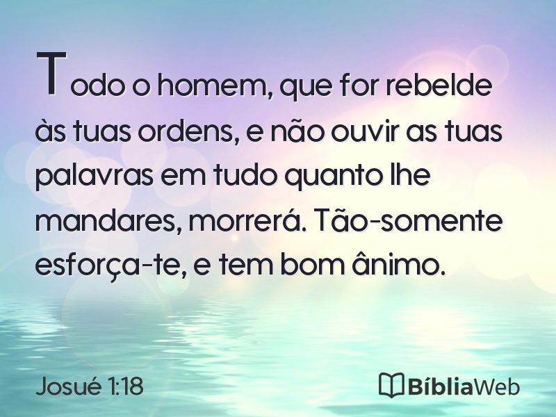 Josué 1:18 em imagem para compartilhar