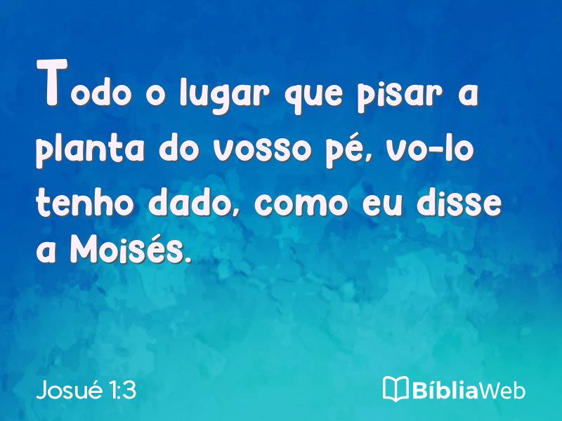 Josué 1:3 em imagem para compartilhar