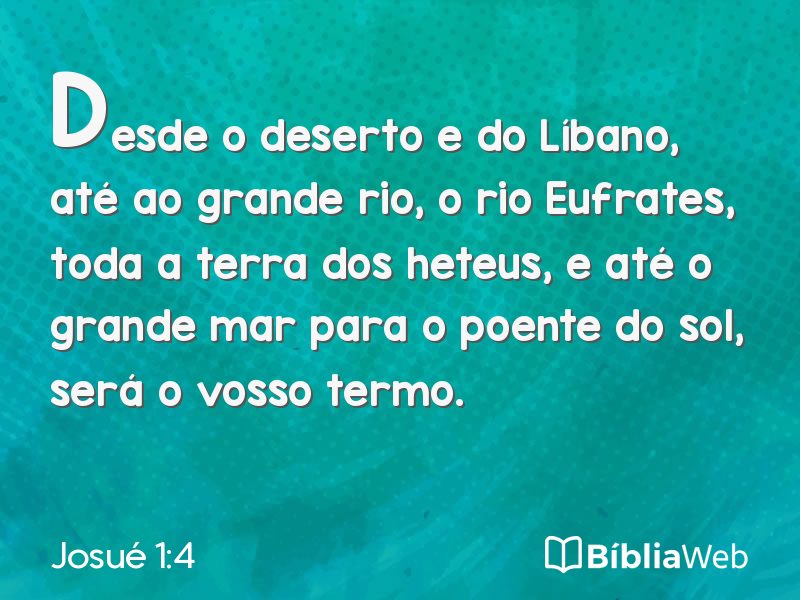 Josué 1:4 em imagem para compartilhar
