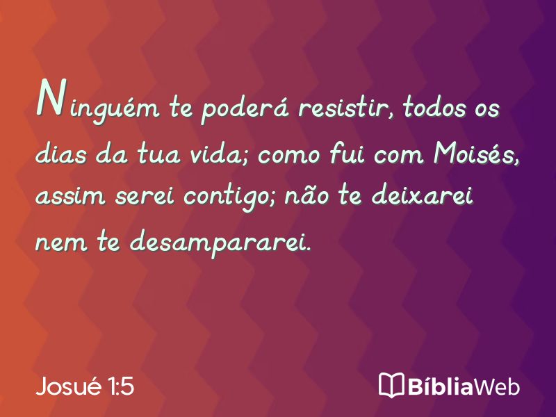 Josué 1:5 em imagem para compartilhar