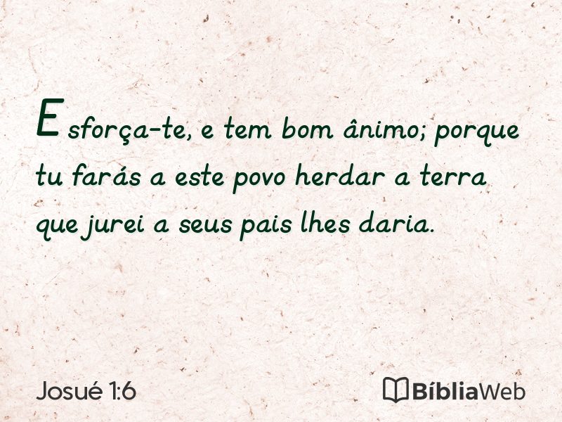 Josué 1:6 em imagem para compartilhar