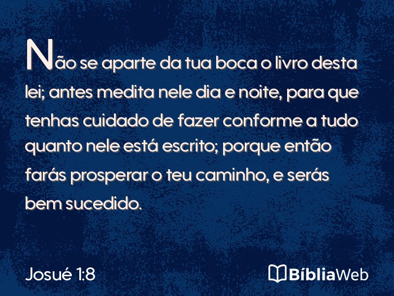 Josué 1:8 em imagem para compartilhar