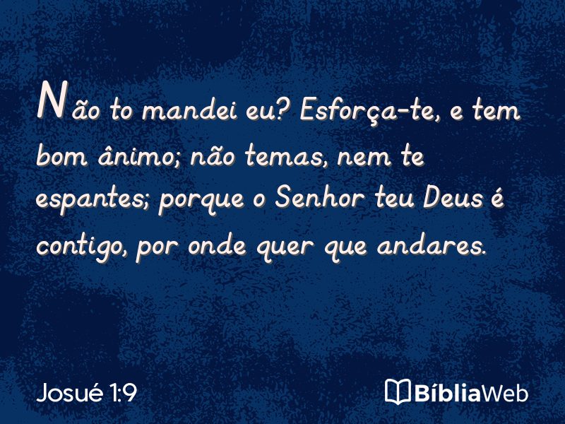 Josué 1:9 em imagem para compartilhar