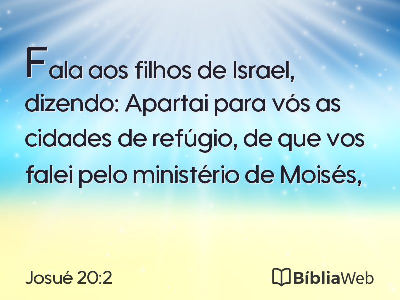 Josué 20:2 em imagem para compartilhar