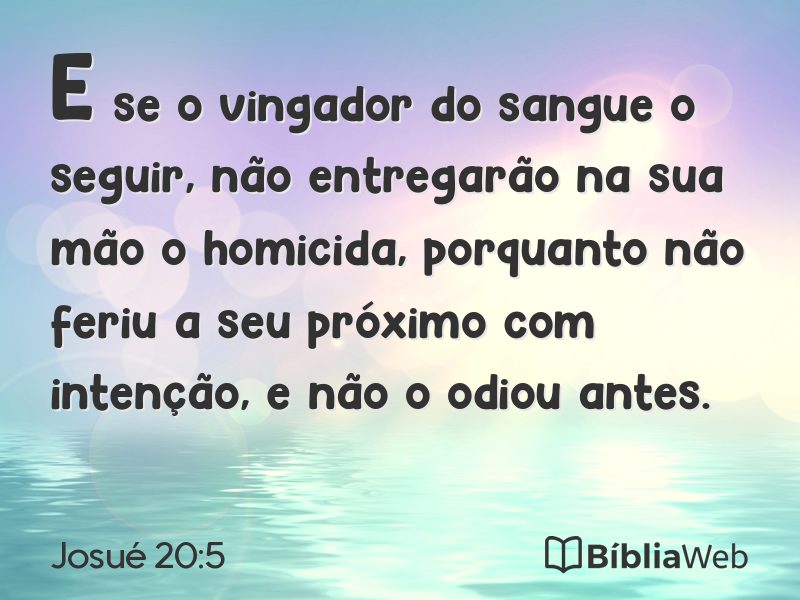 Josué 20:5 em imagem para compartilhar