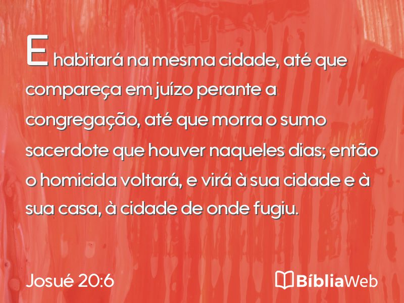Josué 20:6 em imagem para compartilhar