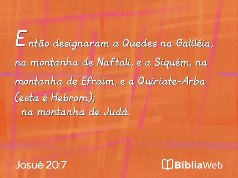 Josué 20:7 em imagem para compartilhar