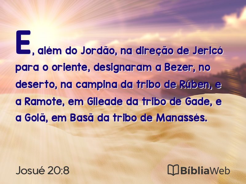 Josué 20:8 em imagem para compartilhar