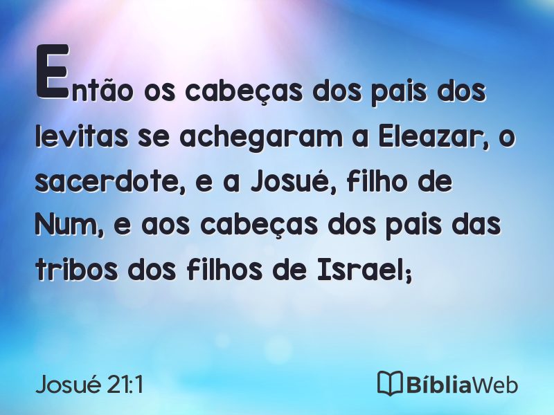 Josué 21:1 em imagem para compartilhar