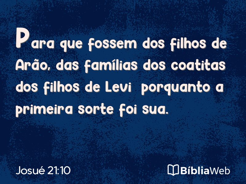 Josué 21:10 em imagem para compartilhar