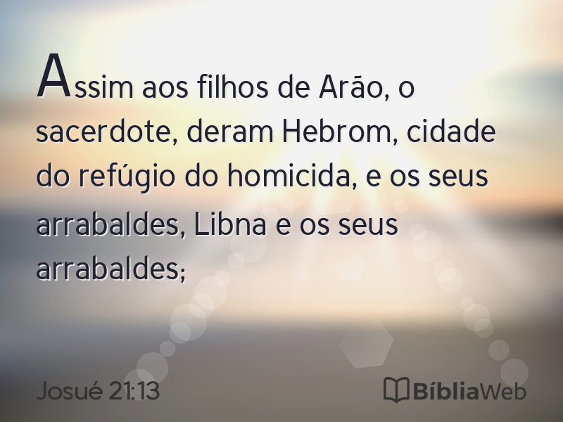 Josué 21:13 em imagem para compartilhar