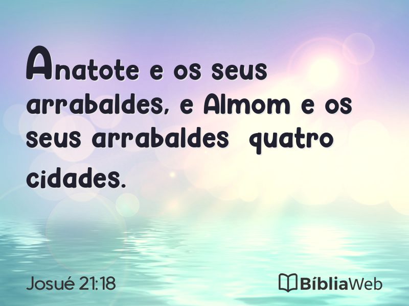 Josué 21:18 em imagem para compartilhar