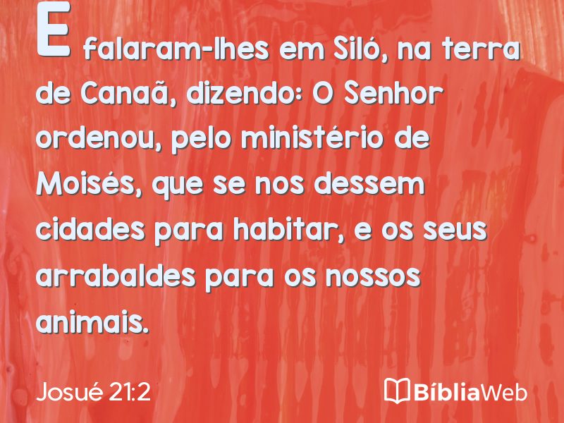 Josué 21:2 em imagem para compartilhar