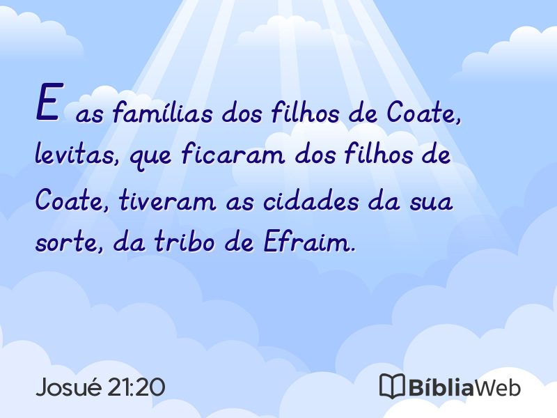 Josué 21:20 em imagem para compartilhar