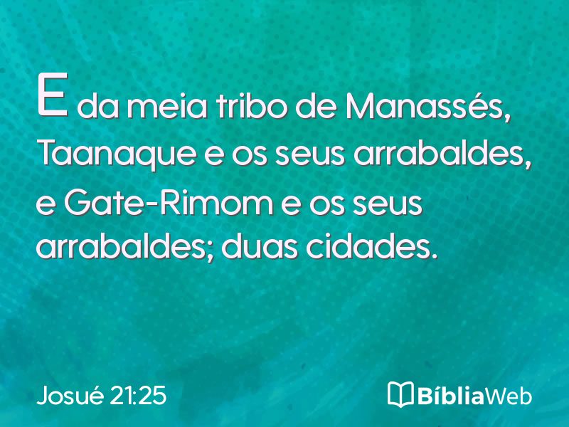 Josué 21:25 em imagem para compartilhar