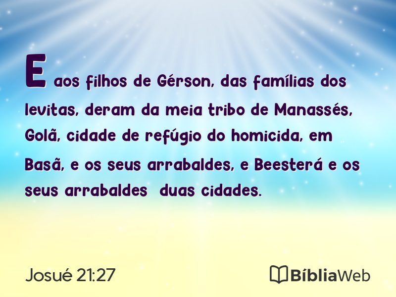 Josué 21:27 em imagem para compartilhar