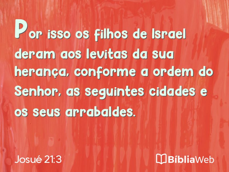 Josué 21:3 em imagem para compartilhar