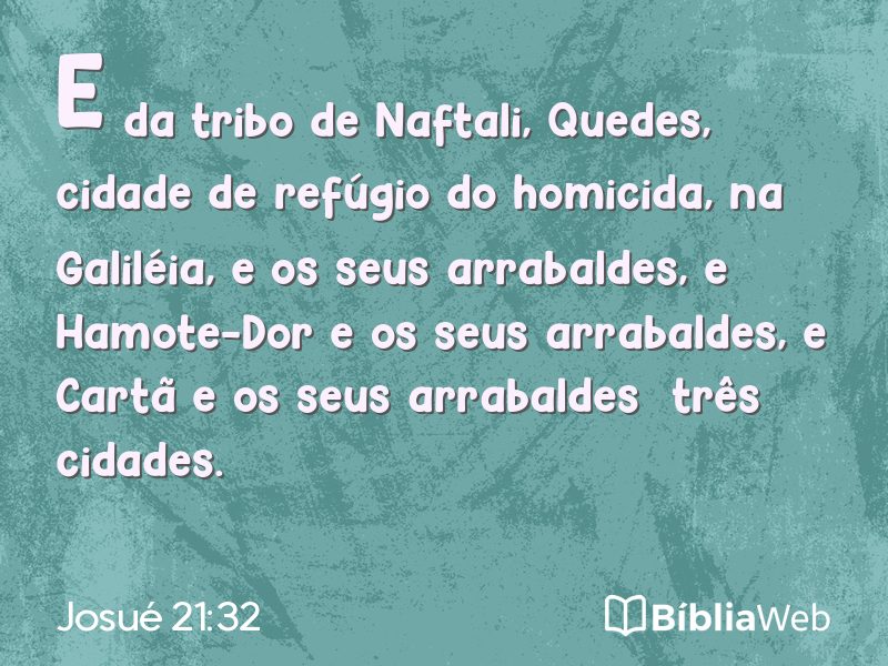 Josué 21:32 em imagem para compartilhar