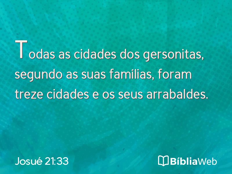 Josué 21:33 em imagem para compartilhar