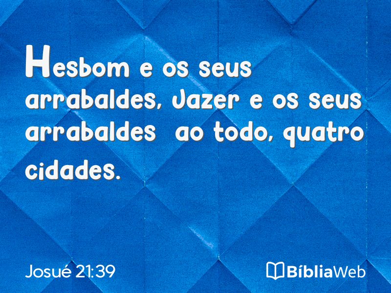 Josué 21:39 em imagem para compartilhar