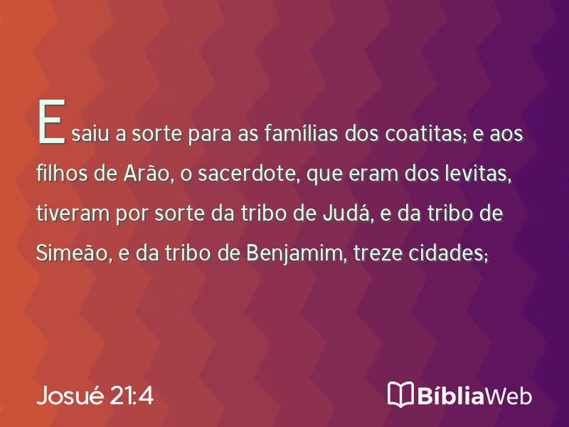 Josué 21:4 em imagem para compartilhar