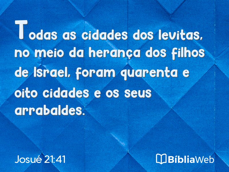 Josué 21:41 em imagem para compartilhar