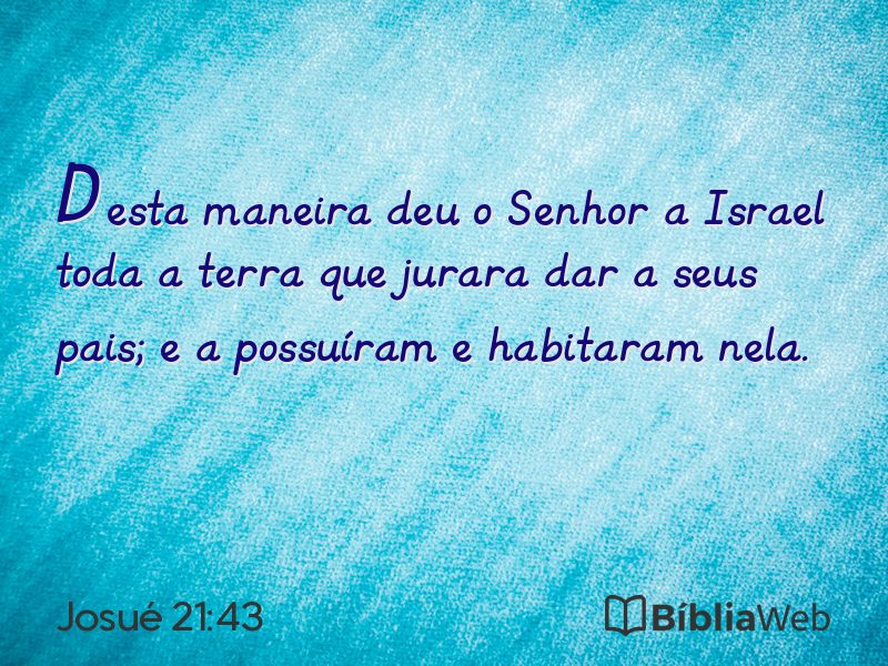 Josué 21:43 em imagem para compartilhar