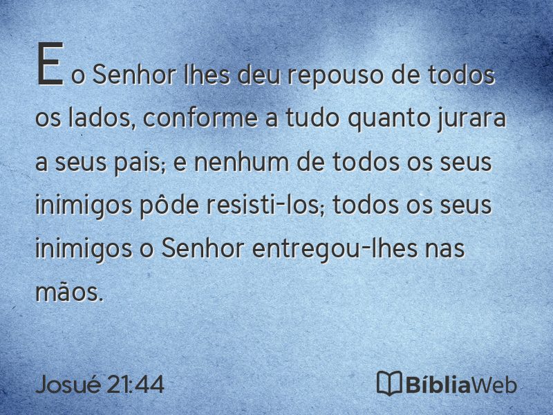 Josué 21:44 em imagem para compartilhar
