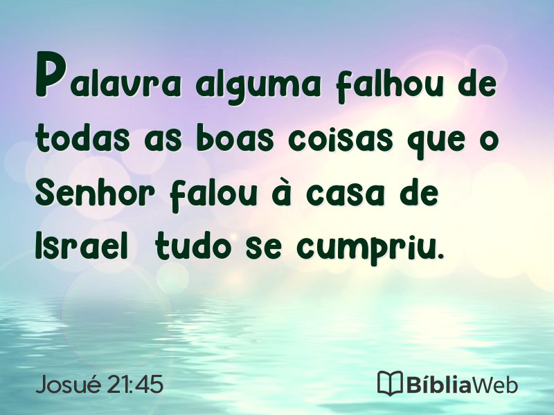 Josué 21:45 em imagem para compartilhar