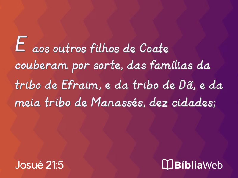 Josué 21:5 em imagem para compartilhar