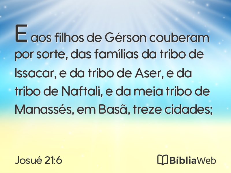 Josué 21:6 em imagem para compartilhar