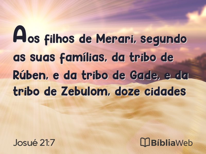 Josué 21:7 em imagem para compartilhar