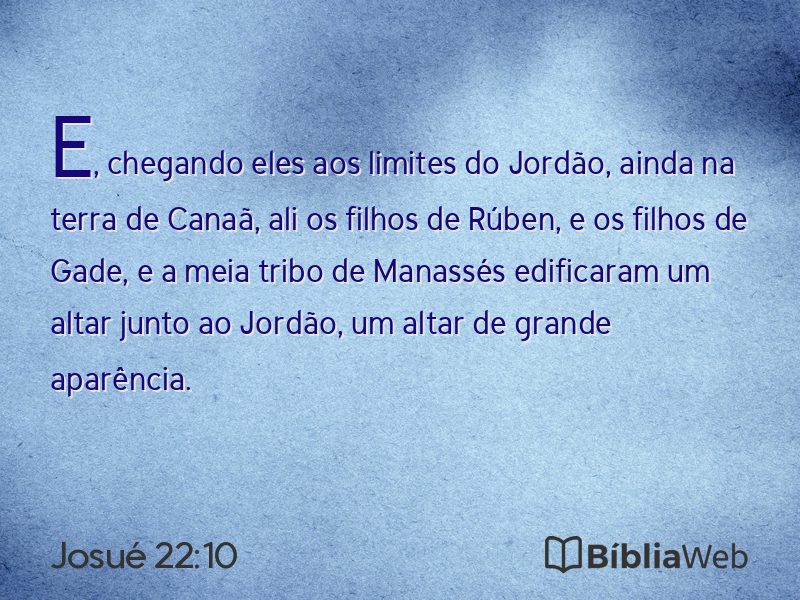 Josué 22:10 em imagem para compartilhar