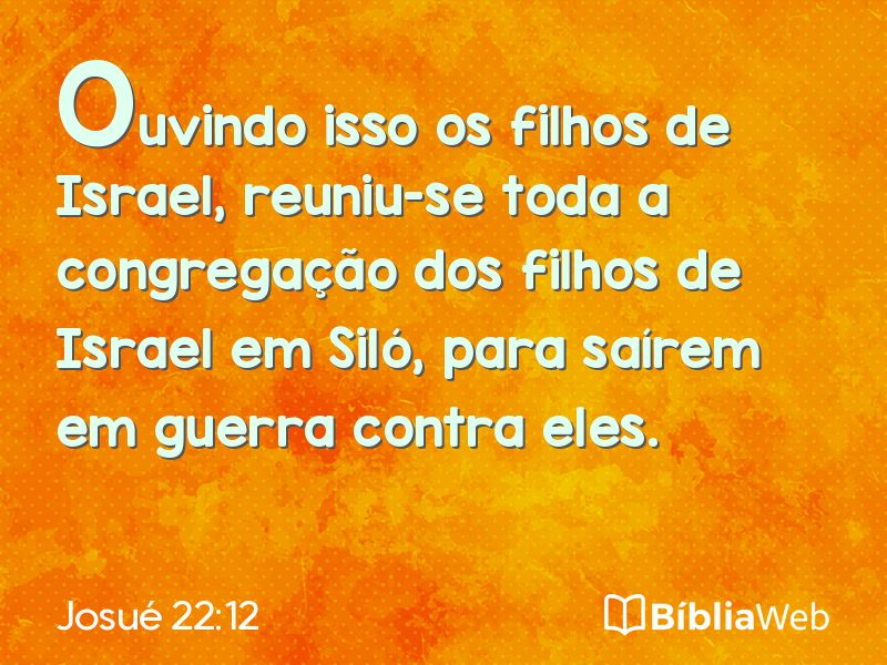 Josué 22:12 em imagem para compartilhar