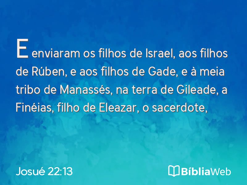 Josué 22:13 em imagem para compartilhar