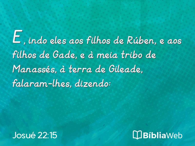Josué 22:15 em imagem para compartilhar