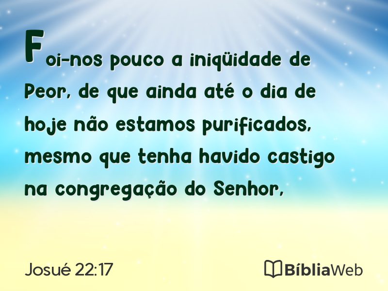Josué 22:17 em imagem para compartilhar