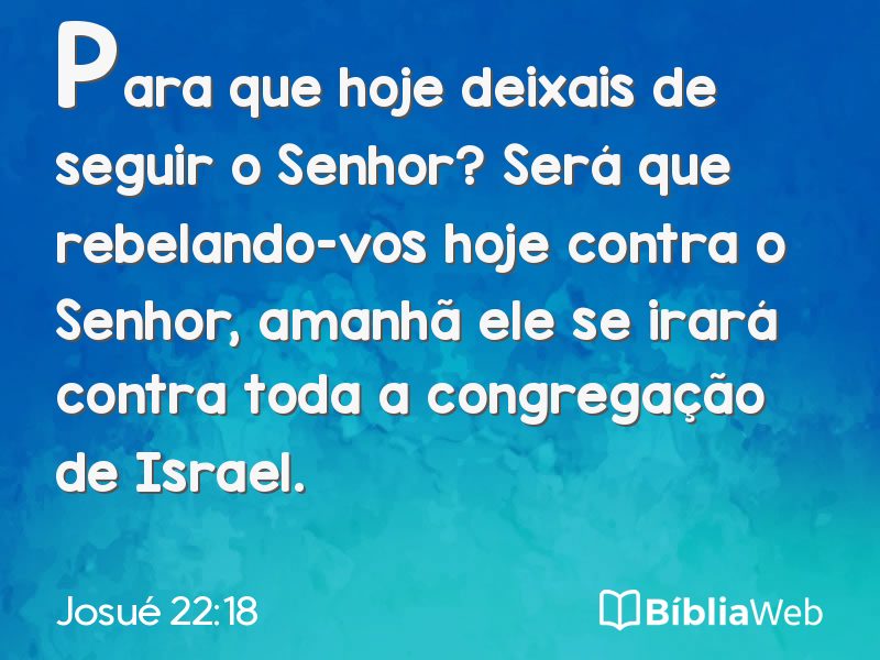Josué 22:18 em imagem para compartilhar